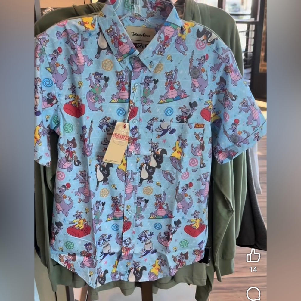 Disney parks Figment RSVLTS button up shirt WDW - Picture 3 of 3
